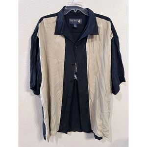Nat Nast Luxury Originals Silk Rayon Button‎ Up Shirt Latin Quarter XL
